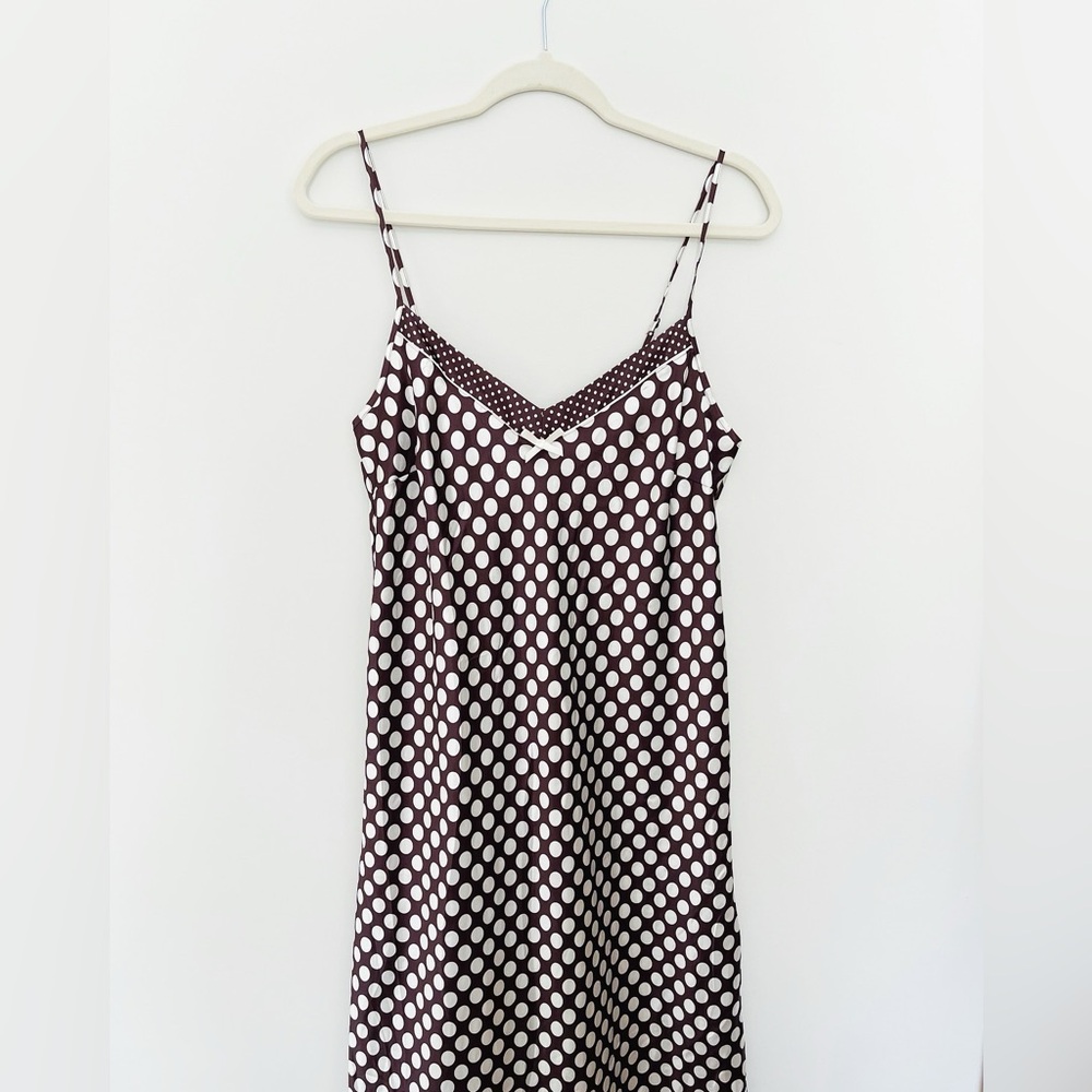 Marks&Spencer vintage slip polka dot midi dress size L